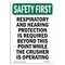 Signmission OSHA Sign, Respiratory And Hearing Protection, 10in X 7in Rigid Plastic, 7" W, 10" H, Portrait OS-SF-P-710-V-11240 - alternate 1